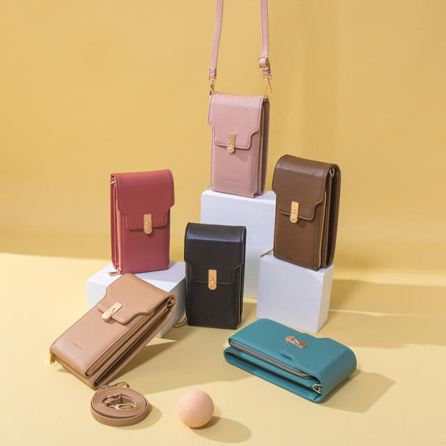 Korean fashion PU leather mini phone bag