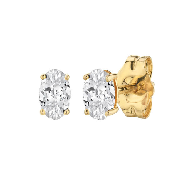 925 needle elgant diamond copper tiny studs earrings