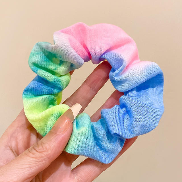 Popular tie dry pattern fabric scrunchies