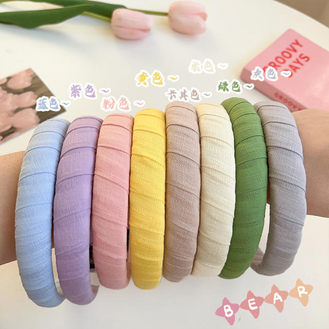 Korean fashion candy color fabric twisted headband