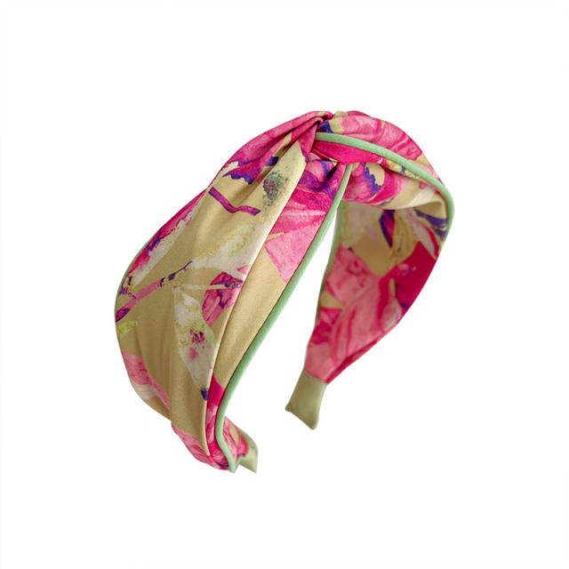Spring rose flower pattern headband scrunchies