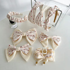 Sweet cherry pattern bow headband