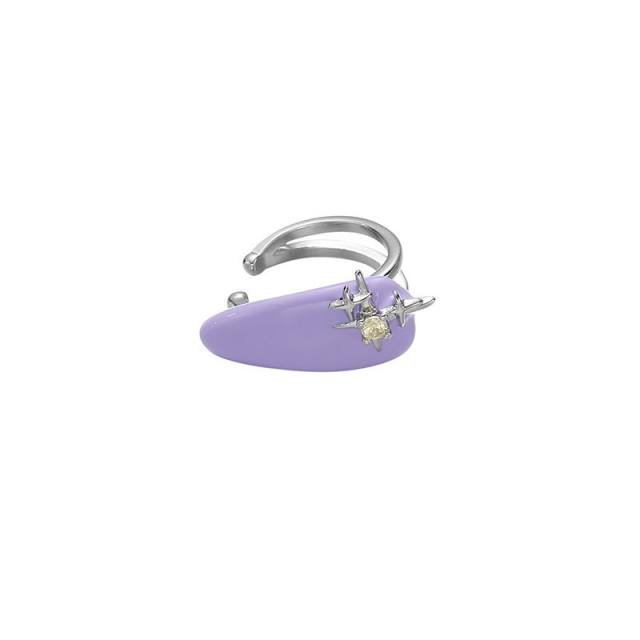 Y2K sweet color enamel cute ear cuff 1pcs price