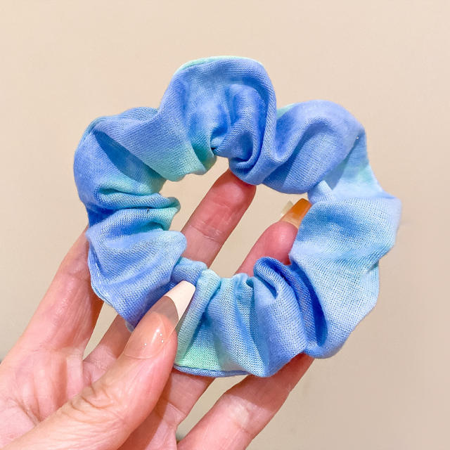 Popular tie dry pattern fabric scrunchies