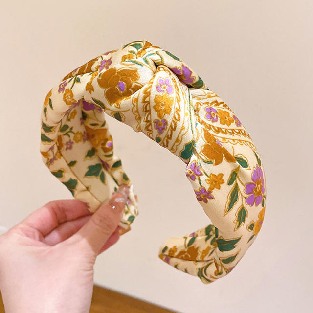 Hot sale spring summer floral knotted headband
