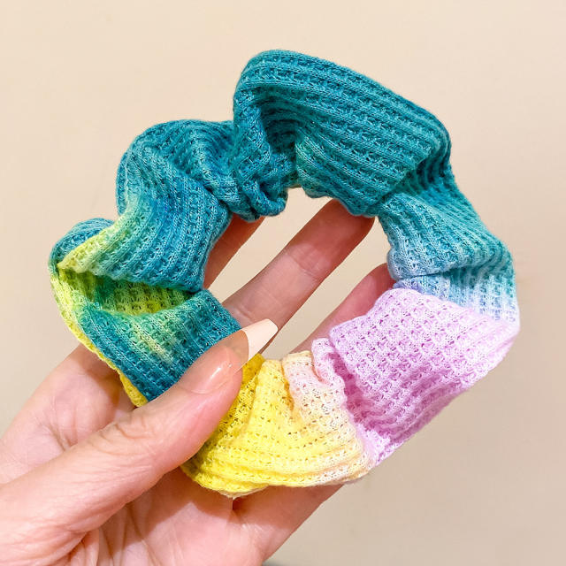 Popular tie dry pattern fabric scrunchies