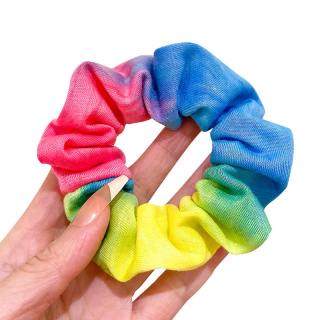 Popular tie dry pattern fabric scrunchies