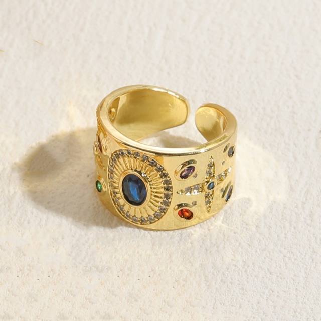 14K real gold plated copper openning rings