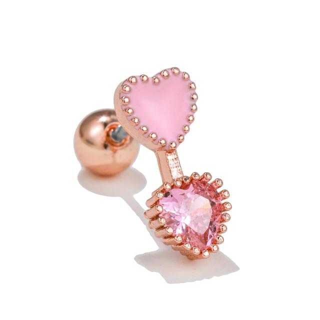 Y2K pink color sweet piercing earring cartilage earrings