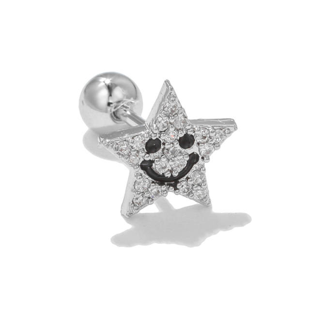 Personality pierceing earrings cute star cartilage earrings