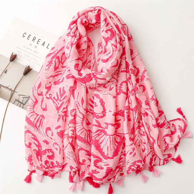 Hot sale plain color pattern women fashion scarf