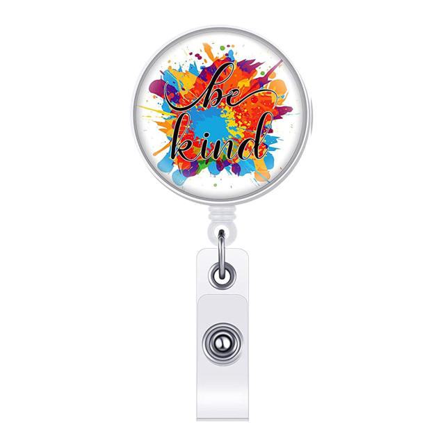 ABS cute rainbow pattern nurse badge reel