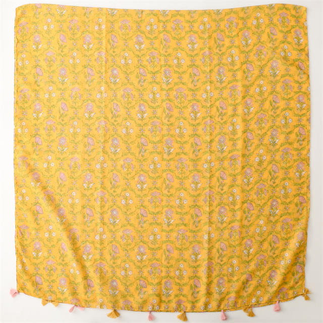 New design warm yellow color women fashion scarf
