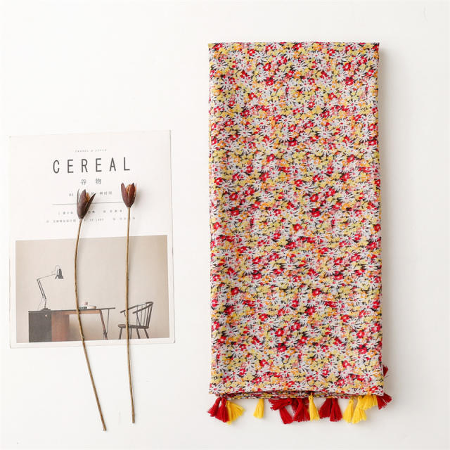 Korean fashion beach trend floral women fashion scarf