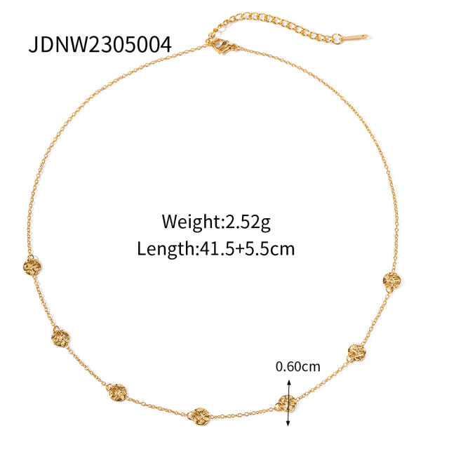 18K dainty stainless steel choker necklace