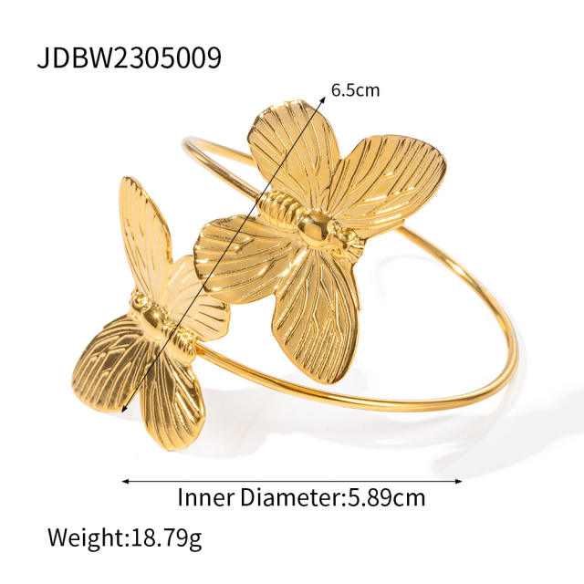 Vintage hot sale butterfly series stainless steel necklace earrings rings
