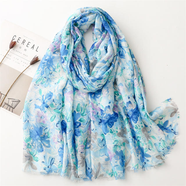 Sweet floral colorful summer women fashion scarf