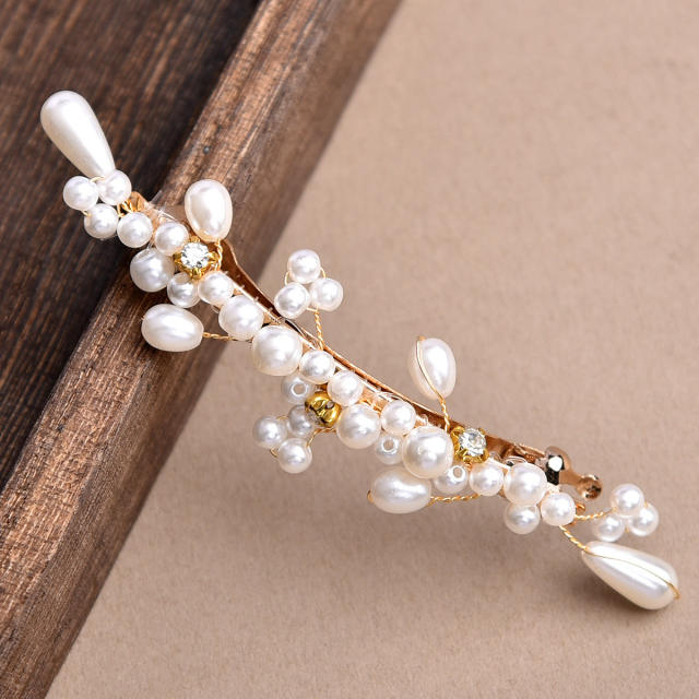 Korean fashion pearl french barrette hair clips