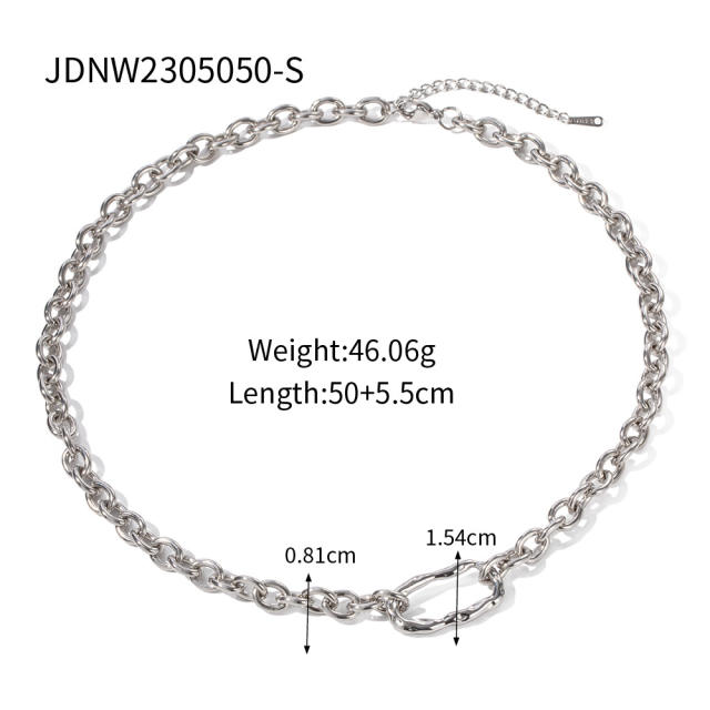 18K punk trend stainless steel chain necklace