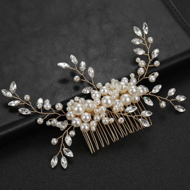 Hot sale full pearl bead wedding hair combs