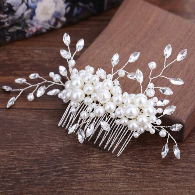 Hot sale full pearl bead wedding hair combs