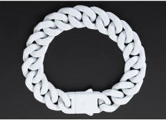 HIPHOP candy color cuban chain stainless steel bracelet for men