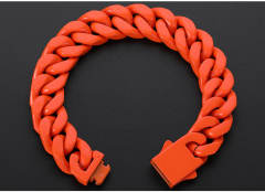 HIPHOP candy color cuban chain stainless steel bracelet for men