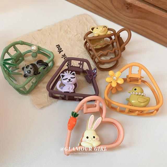 Cute animal summer colorful hair claw clips