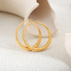 18K chunky different design stainless steel hoop earrings