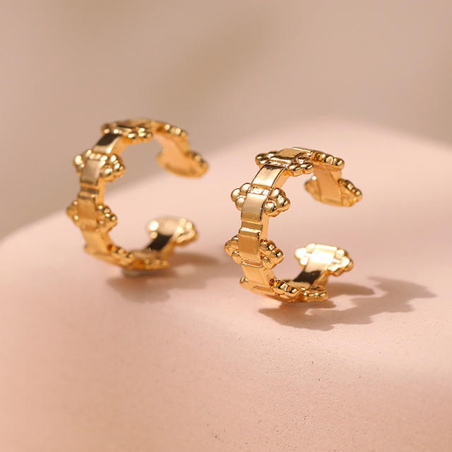 Chic easy match gold plated copper ear cuff