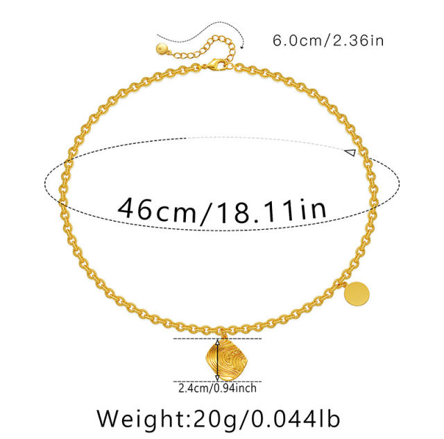 Real gold plated chunky copper chain necklace