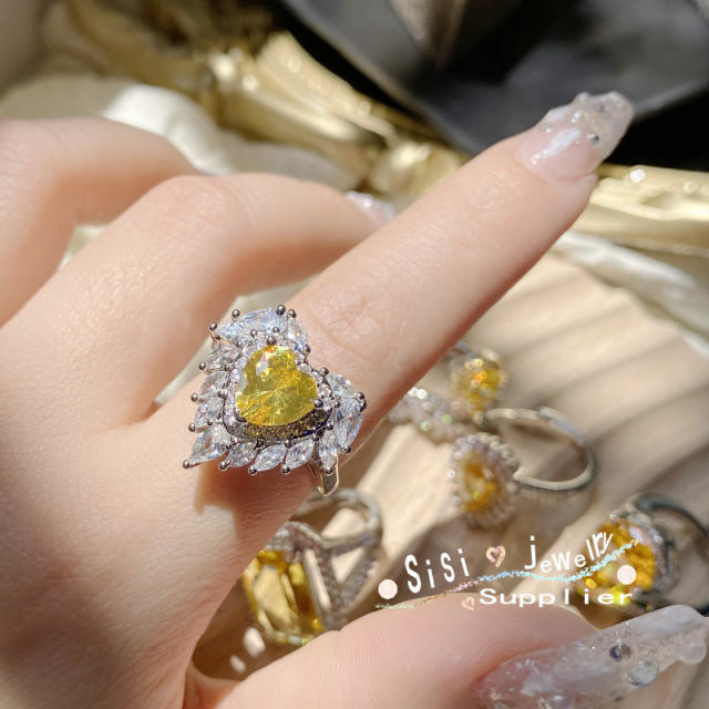 Luxury topaz statement women rings