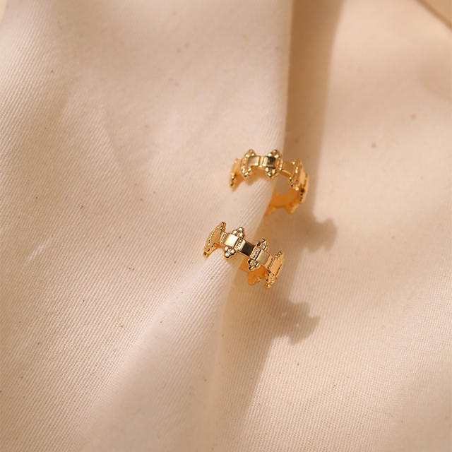 Chic easy match gold plated copper ear cuff