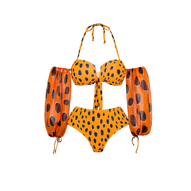 Sexy leopard grain pattern sexy swimsuit set