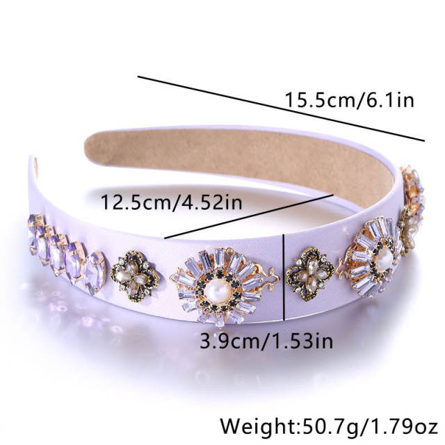 Baroque rhinestone statement vintage headband