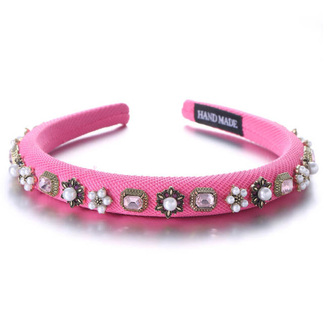 Korean fashion rhinestone padded headband