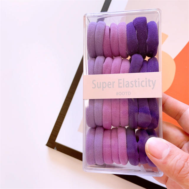 32pcs candy color rubber band hair ties set for kids