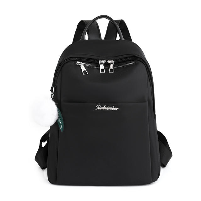 Plain color nylon backpack