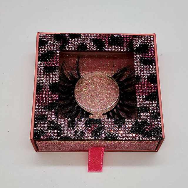 25mm colorful diamond square shape eyelashes packing box