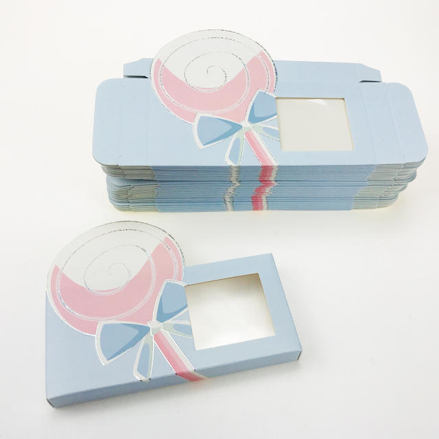 Colorful eyelashes foldable packing box