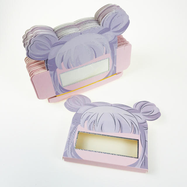 Colorful eyelashes foldable packing box