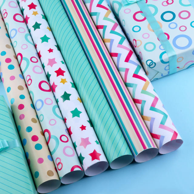 Colorful pattern gift wrapping paper