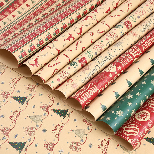 Christmas series kraft wrapping paper