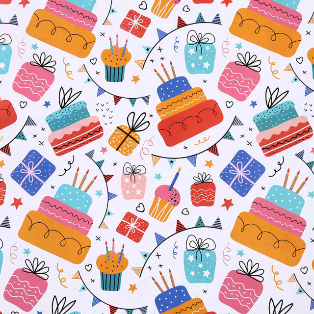 Cute cartoon pattern wrapping paper