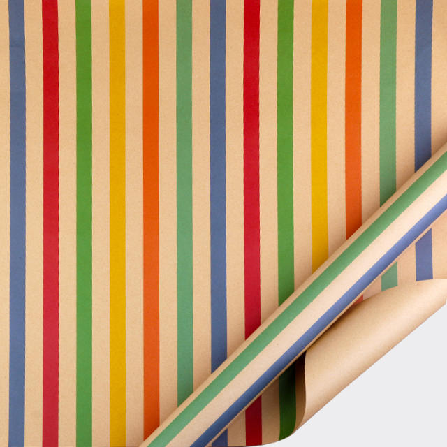 Vintage happy birthday kraft wrapping paper