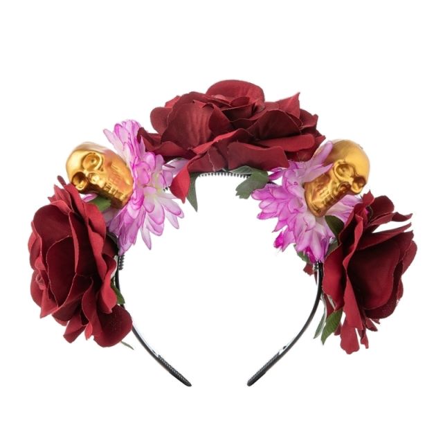 COS halloween day of death decoration flower headband