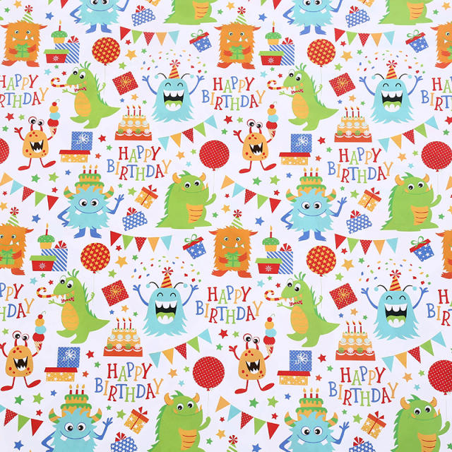 Cute cartoon pattern wrapping paper