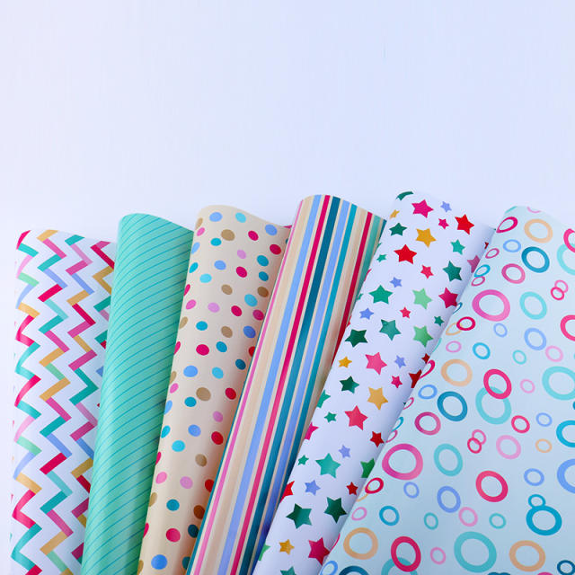 Colorful pattern gift wrapping paper
