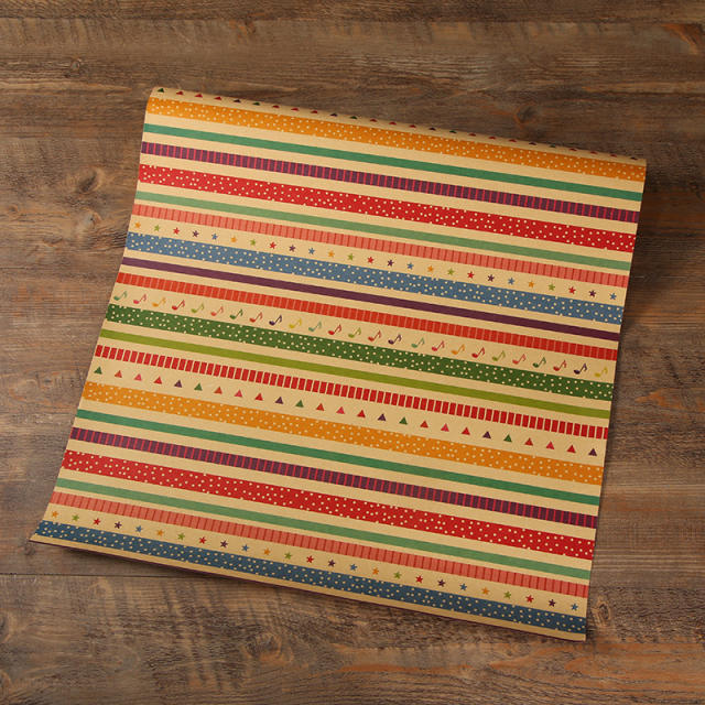 DIY vintage kraft birthday wrapping paper