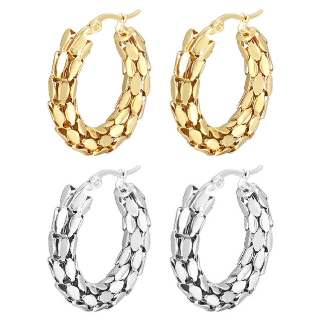 18KG stainless steel small hoop earrings huggie earrings